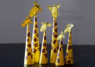 girafe de hartie haioase si foarte usor de facut